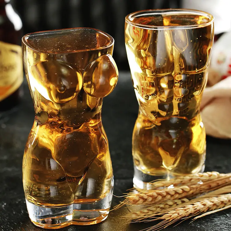 Wine Beer Mix Drink - الإبداعية البيرة نظارات الجسم الفن شرب