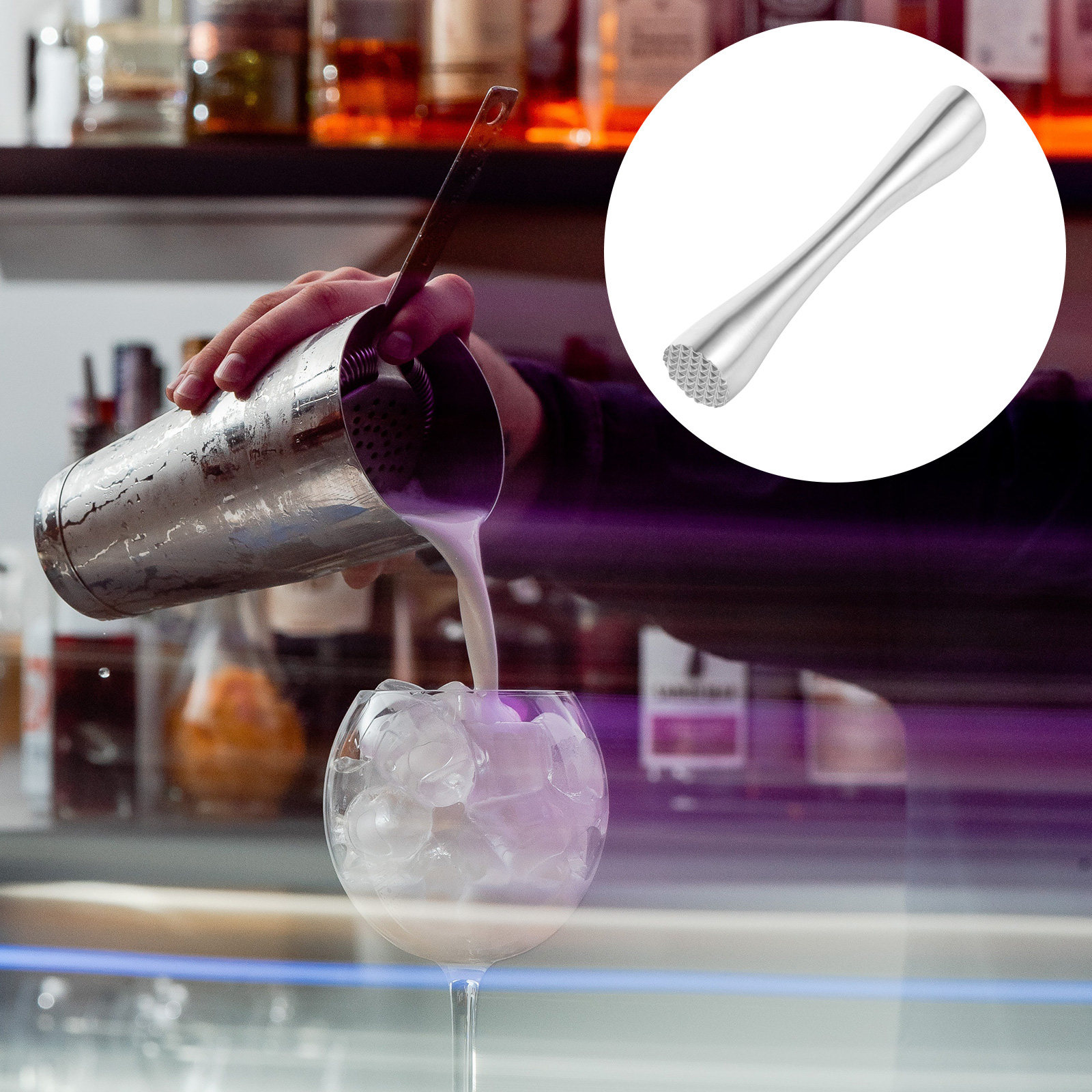 عصا تكسير الثلج الاحترافية من  - مراجعة Muddler Cocktail Bar وسعره