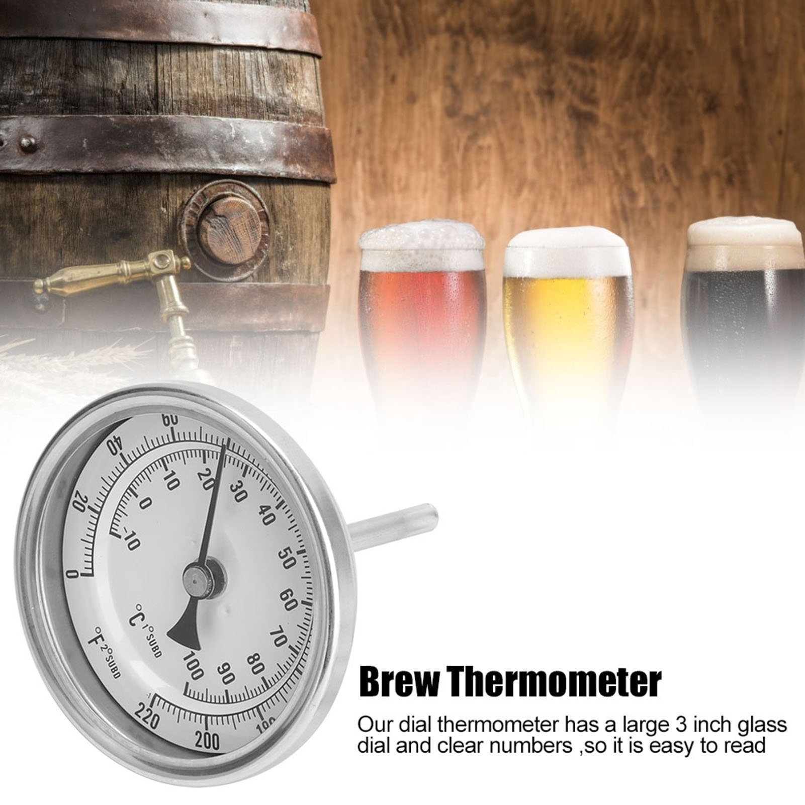 طقم ترمومتر ثنائي المعدن بدون  - مراجعة Beer Wine Kit وسعره